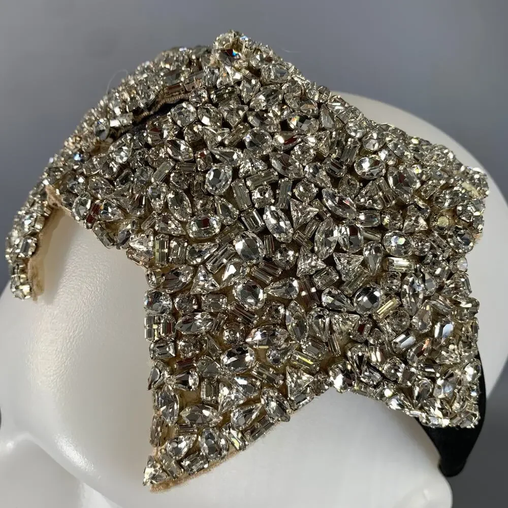 DOLCE & GABBANA Black Silver Rhinestones Tiara